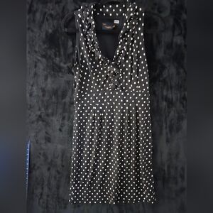 Black white polkadot dress